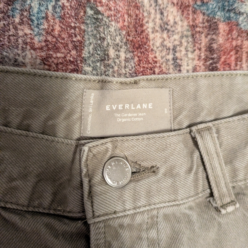 Everlane Gardner Jeans Gray/Green Wide-Leg Pants - Picture 6 of 7